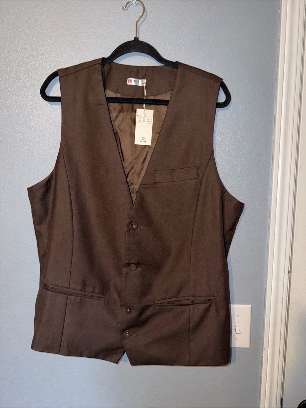H2H Chocolate Brown Tailored Vest